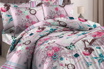 КПБ 1,5 сп бязь 125гр/м2 Текстильная коллекция (воспоминания)